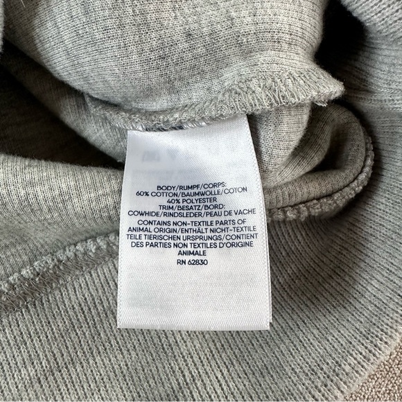 Lands’ End Bedford Rib 1/4 Zip. Medium. Gray/Ivory stripe. NWT. - Picture 6 of 9